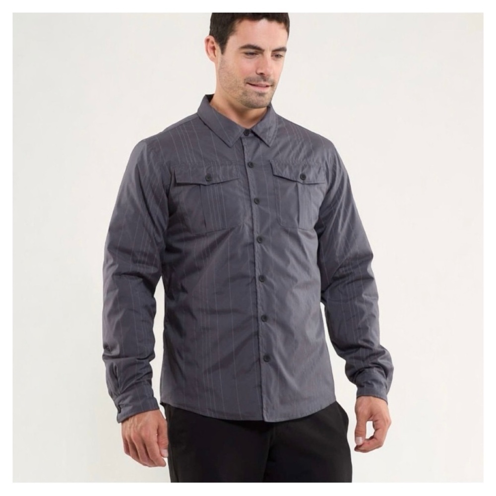 New! LULULEMON • 180 Reversible Shirt Jack in Dark Slate • Small